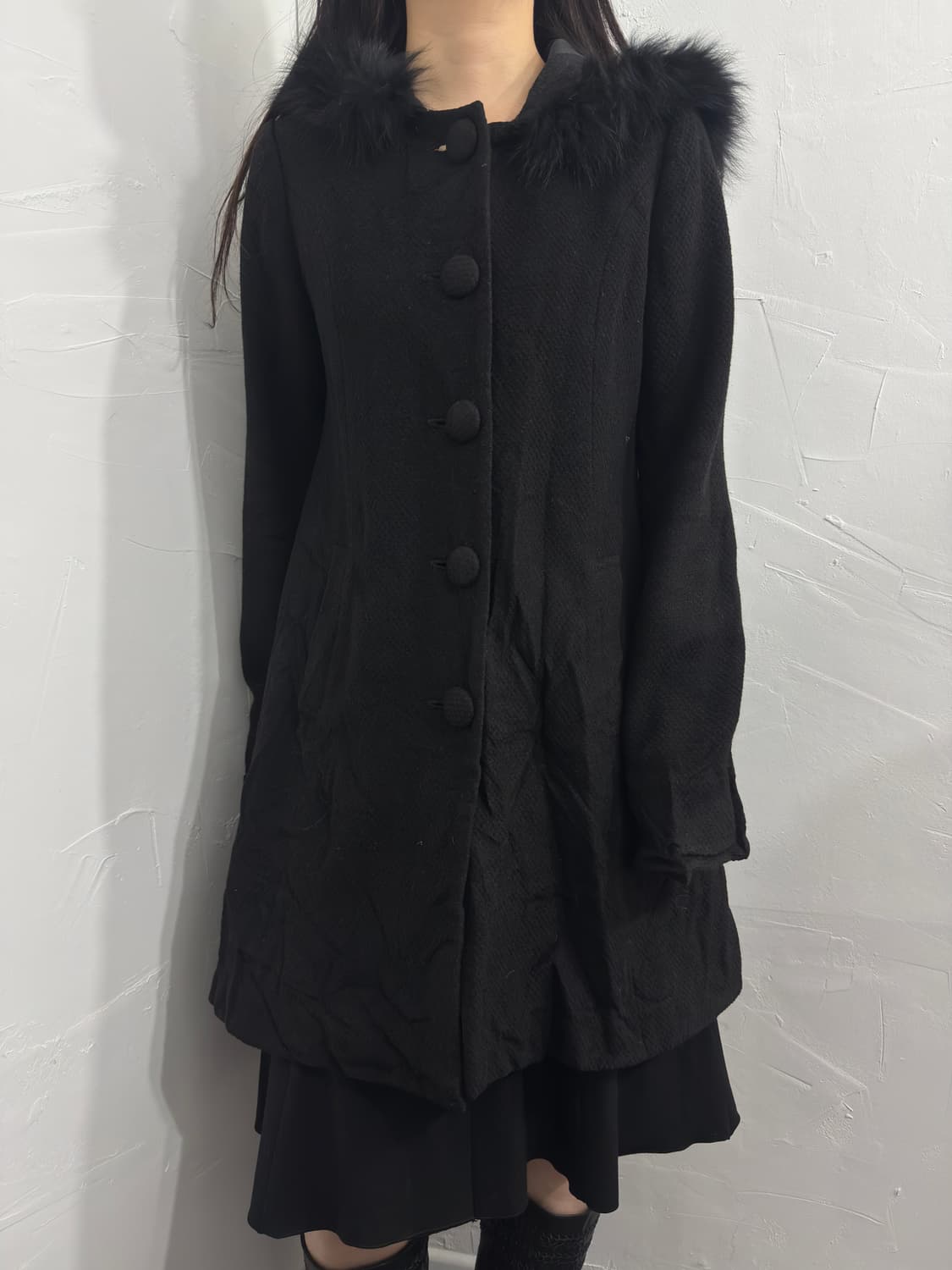 labala fur hood lovely coat 상품이미지3