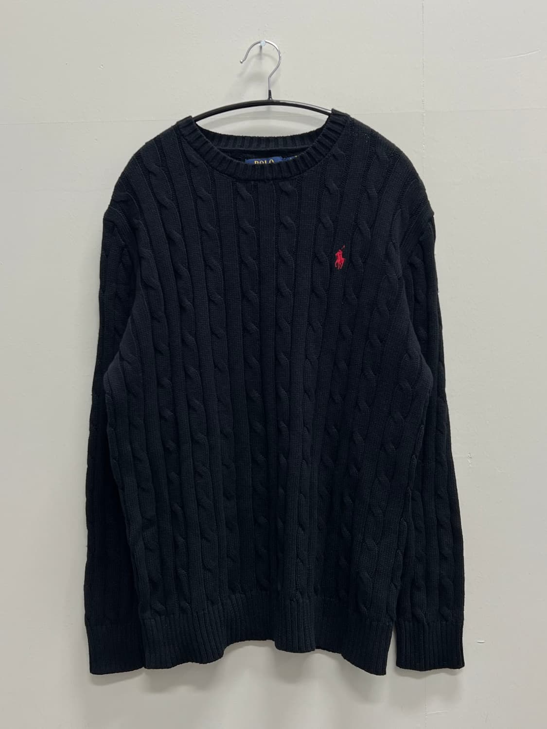 폴로 랄프로렌 케이블 꽈배기 니트 블랙 상품이미지2