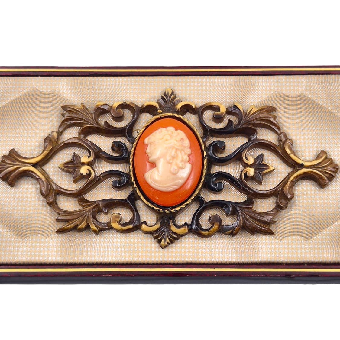 70s 일본 엔틱 카메오 우드 오르골 보석함 상품이미지4