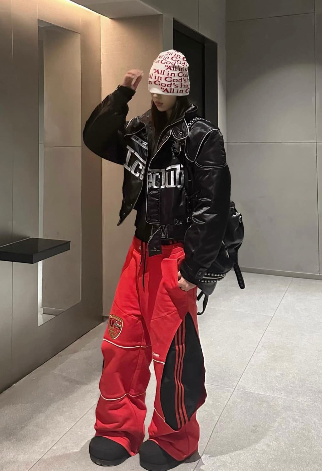 Red Stripe Baggy Sweatpants 상품이미지3