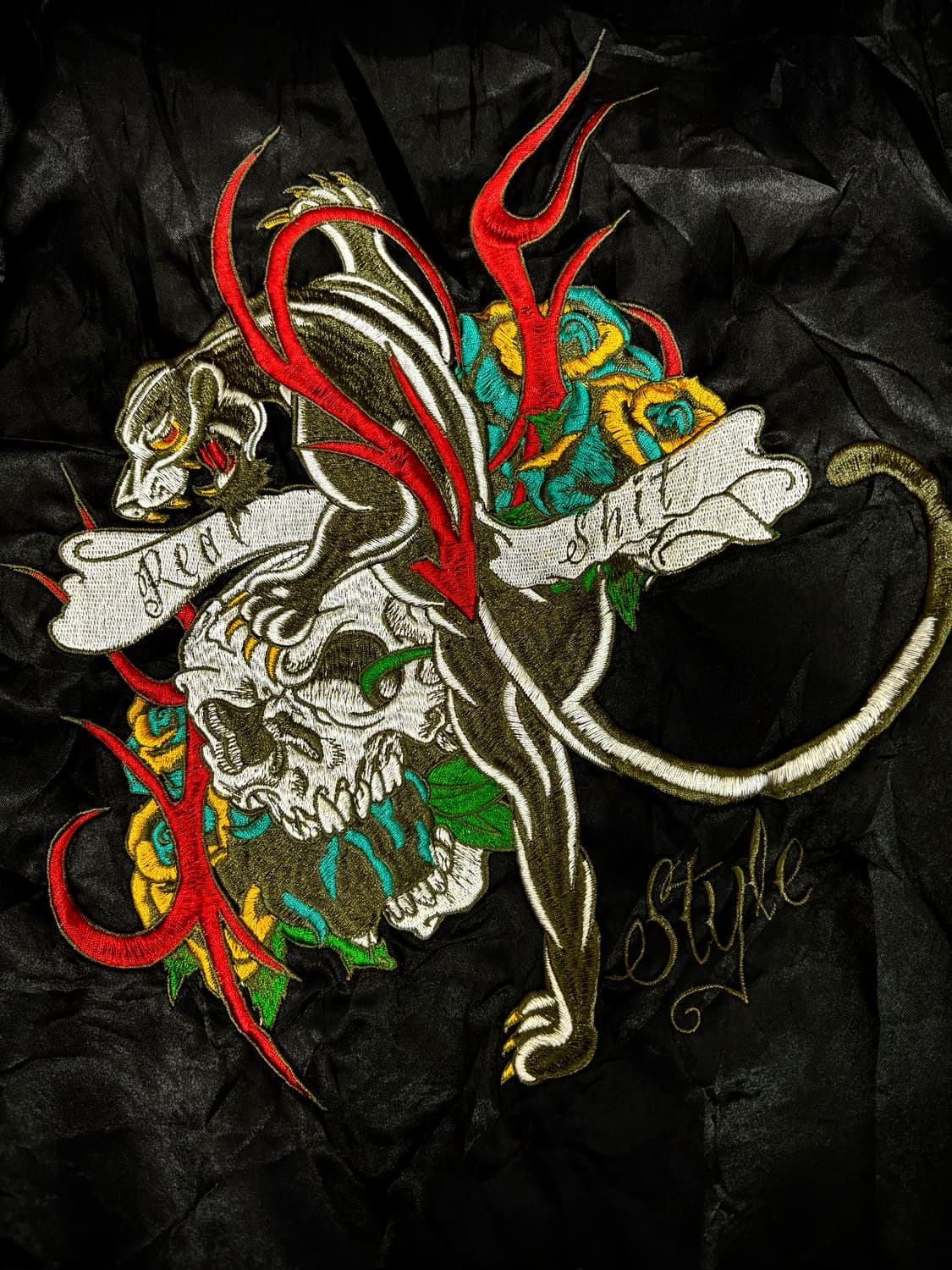 Oriental Black Nylon Skull 2-way Jacket 상품이미지2