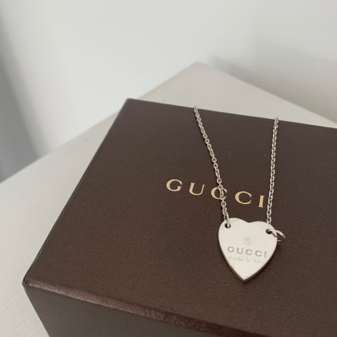 구찌 하트 팬던트 목걸이 실버 상품이미지2