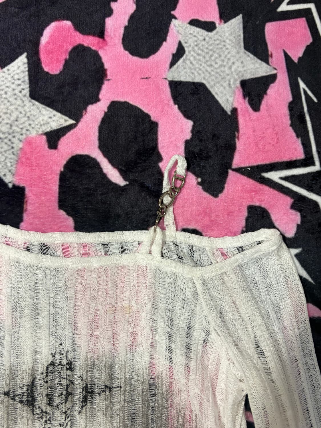 Y2K angel See-through one off-shoulder  상품이미지9