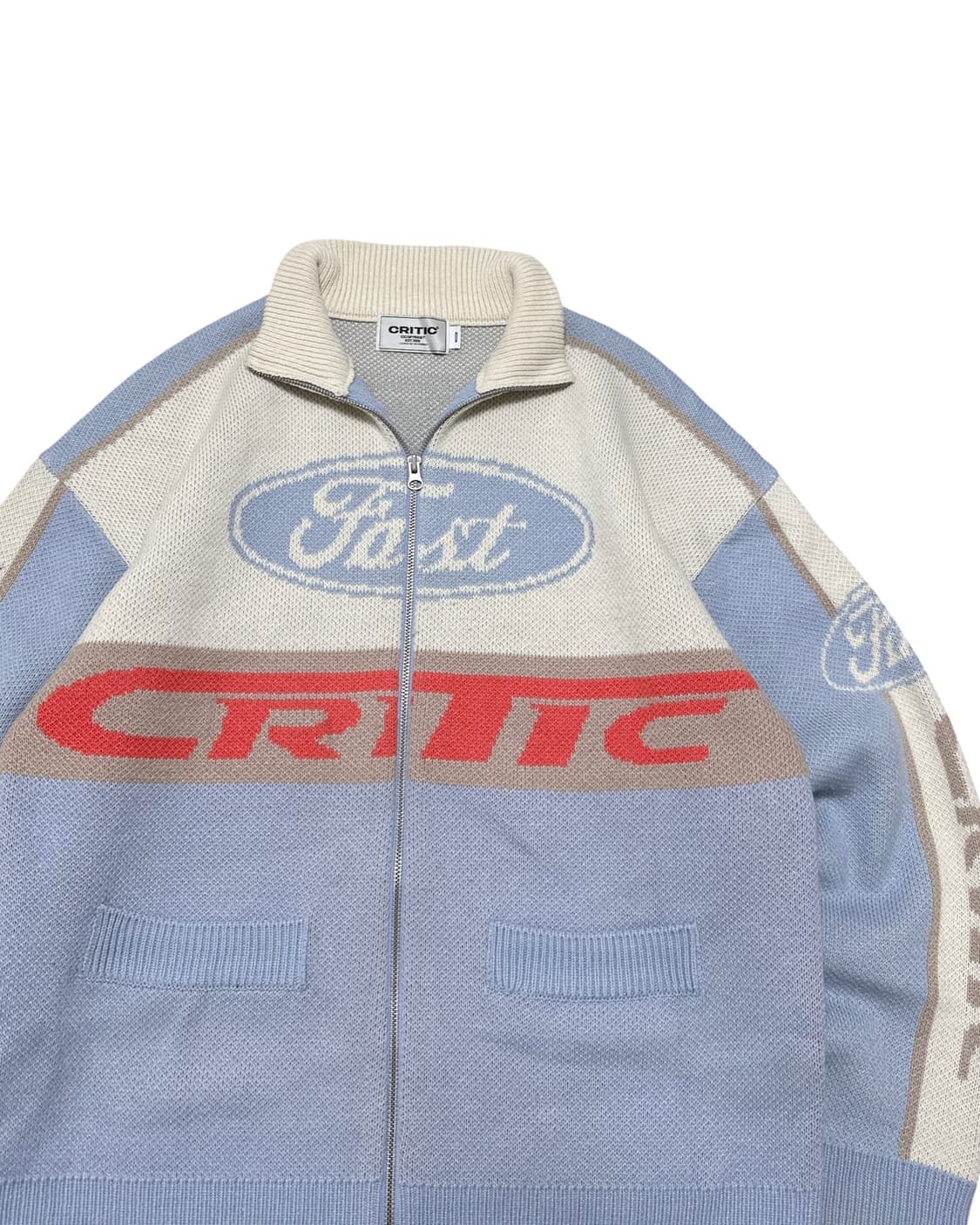 크리틱 레이싱 투웨이 니트 집업 상품이미지3