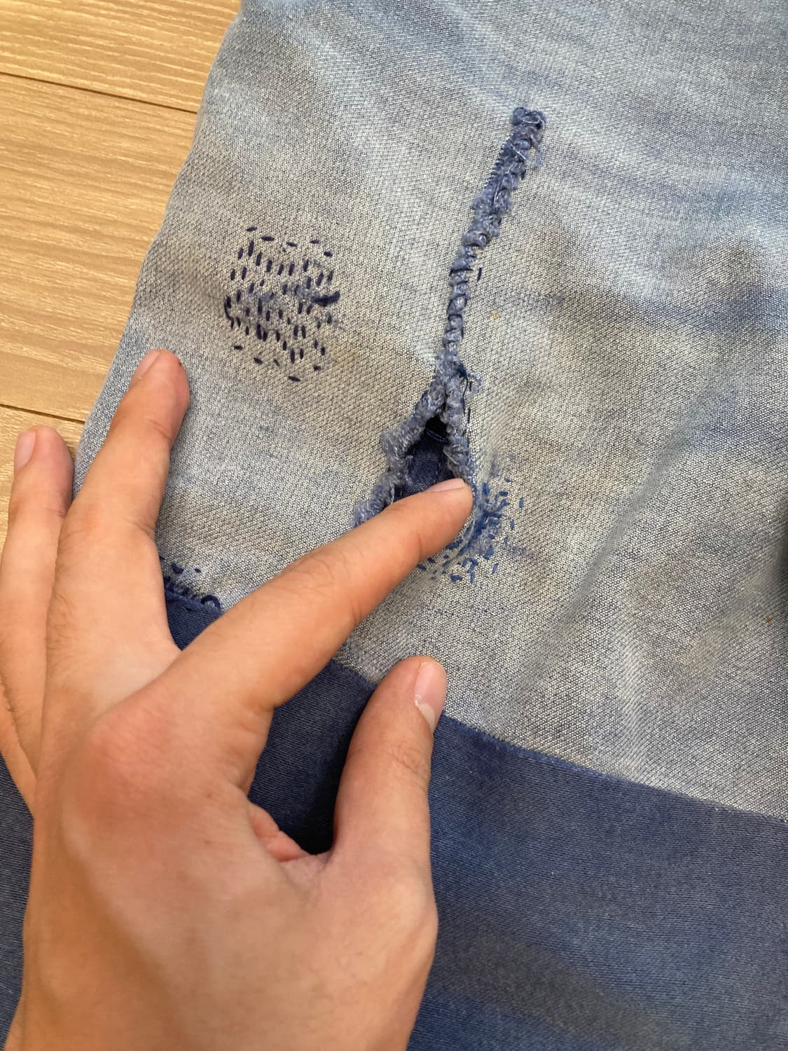 60s 프렌치 워크팬츠 페이드 블루 dumont d'urville 31 상품이미지4