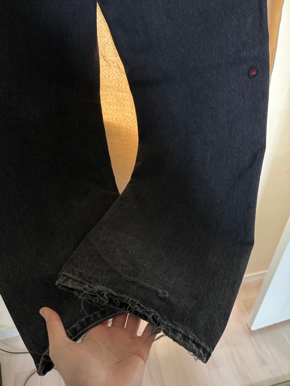 자라 x 루이지 와이드 핏 진 블랙 상품이미지8