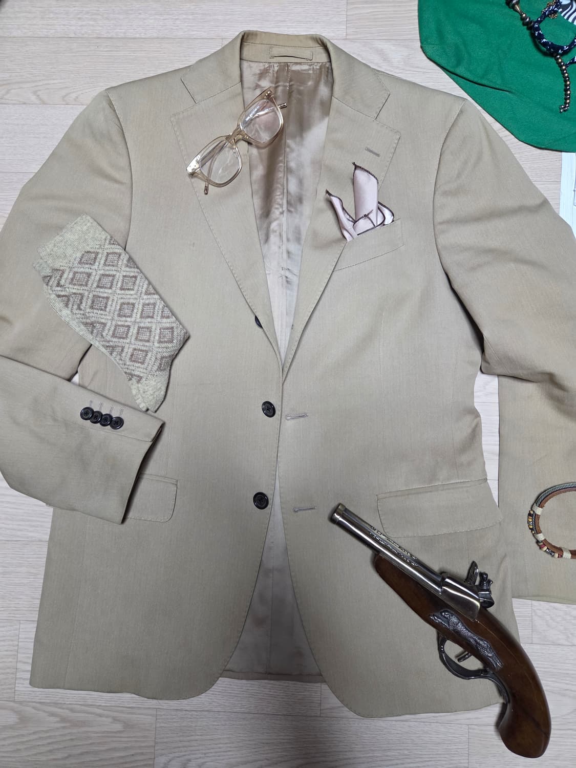 (ITALY)BOONTHE SHOP 헤링본 자켓 수트 블레이저 정장 상품이미지2