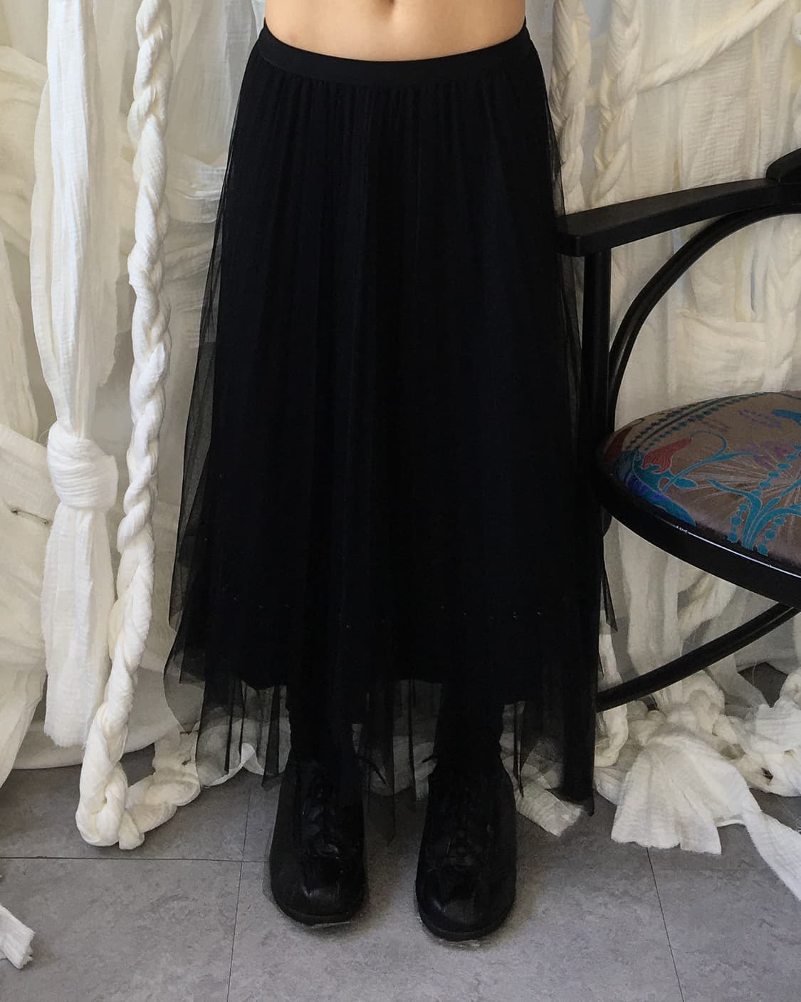 Unbalanced sha long skirt 상품이미지6