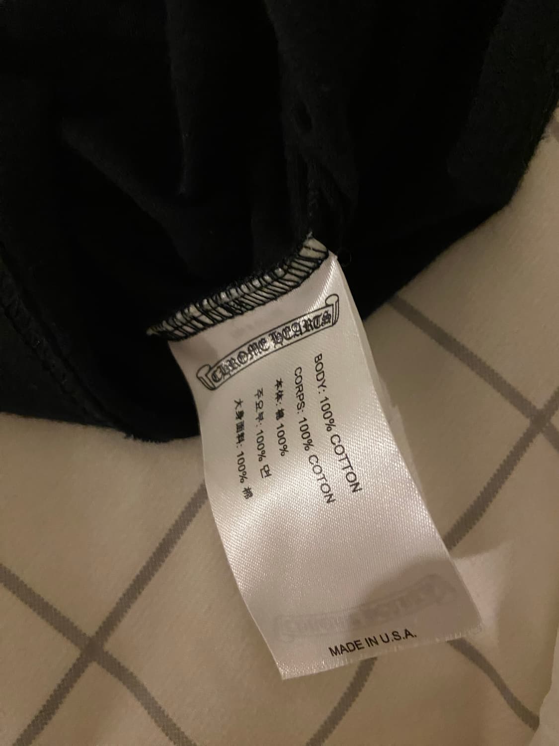 크롬하츠 스크롤 백로고 반팔 사이즈 s (풀구성) 상품이미지3