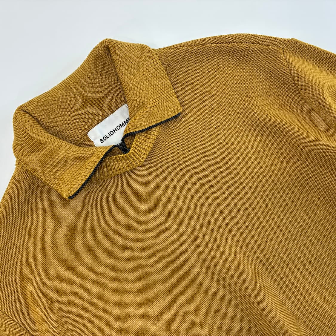 Solid homme 솔리드 옴므 카멜 울 카라 니트 상품이미지3