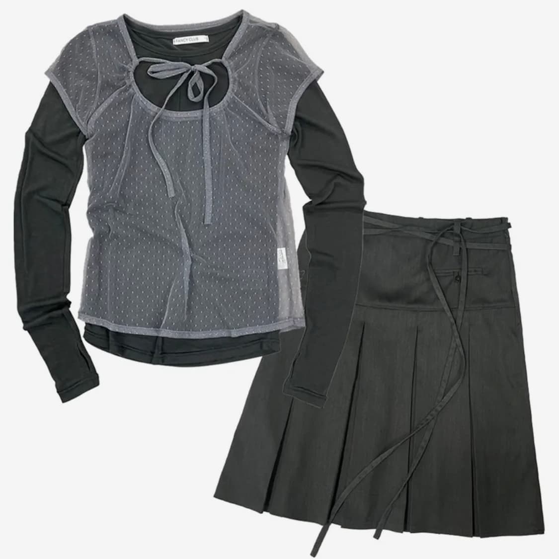 네스티팬시클럽 미디 플리츠 스커트 상품이미지2