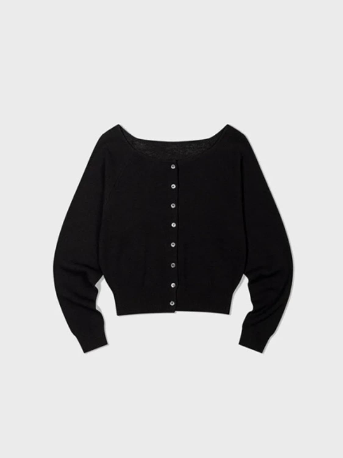 로우클래식 BOAT-NECK SHEER CARDIGAN 블랙 M 상품이미지9