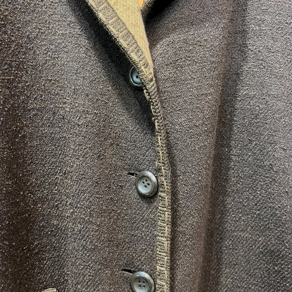 빈티지 커피 브라운 하프 코튼 (M) 상품이미지4