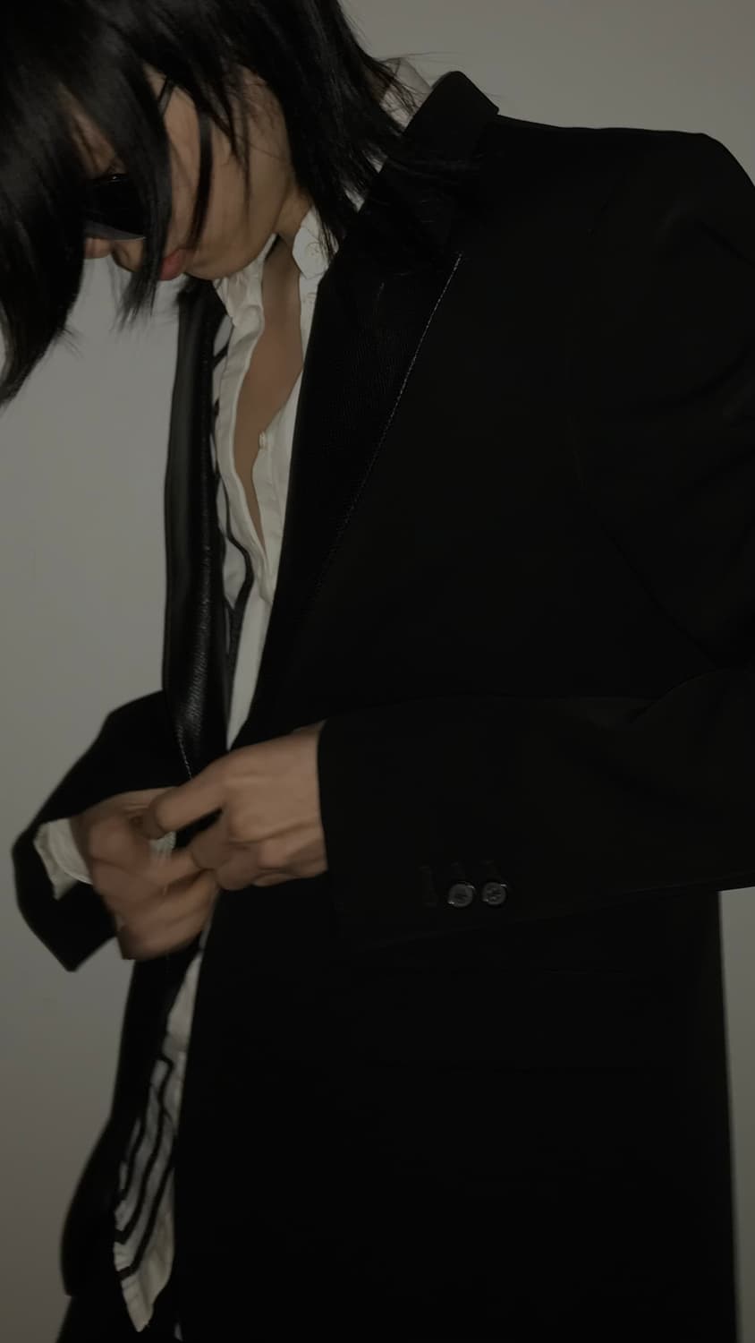 balmain leather lapel blazer 상품이미지3