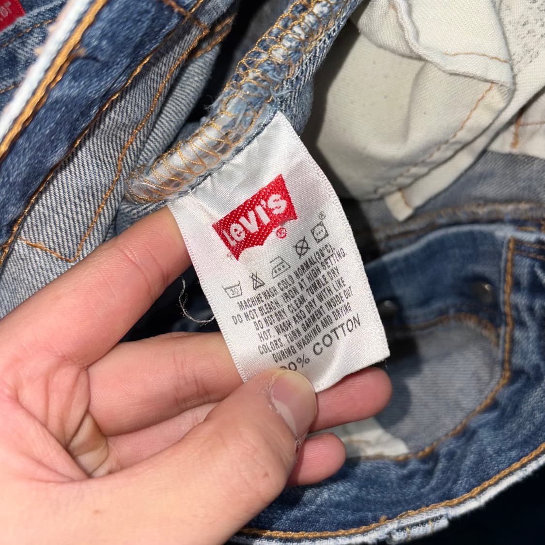(30) 00s 리바이스 501 데미지 연청 데님 팬츠 상품이미지6