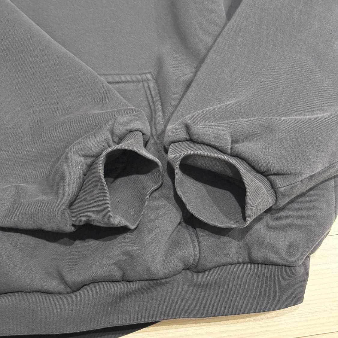 yzy 이지 더블페이스 후드 블랙 XL 상품이미지3