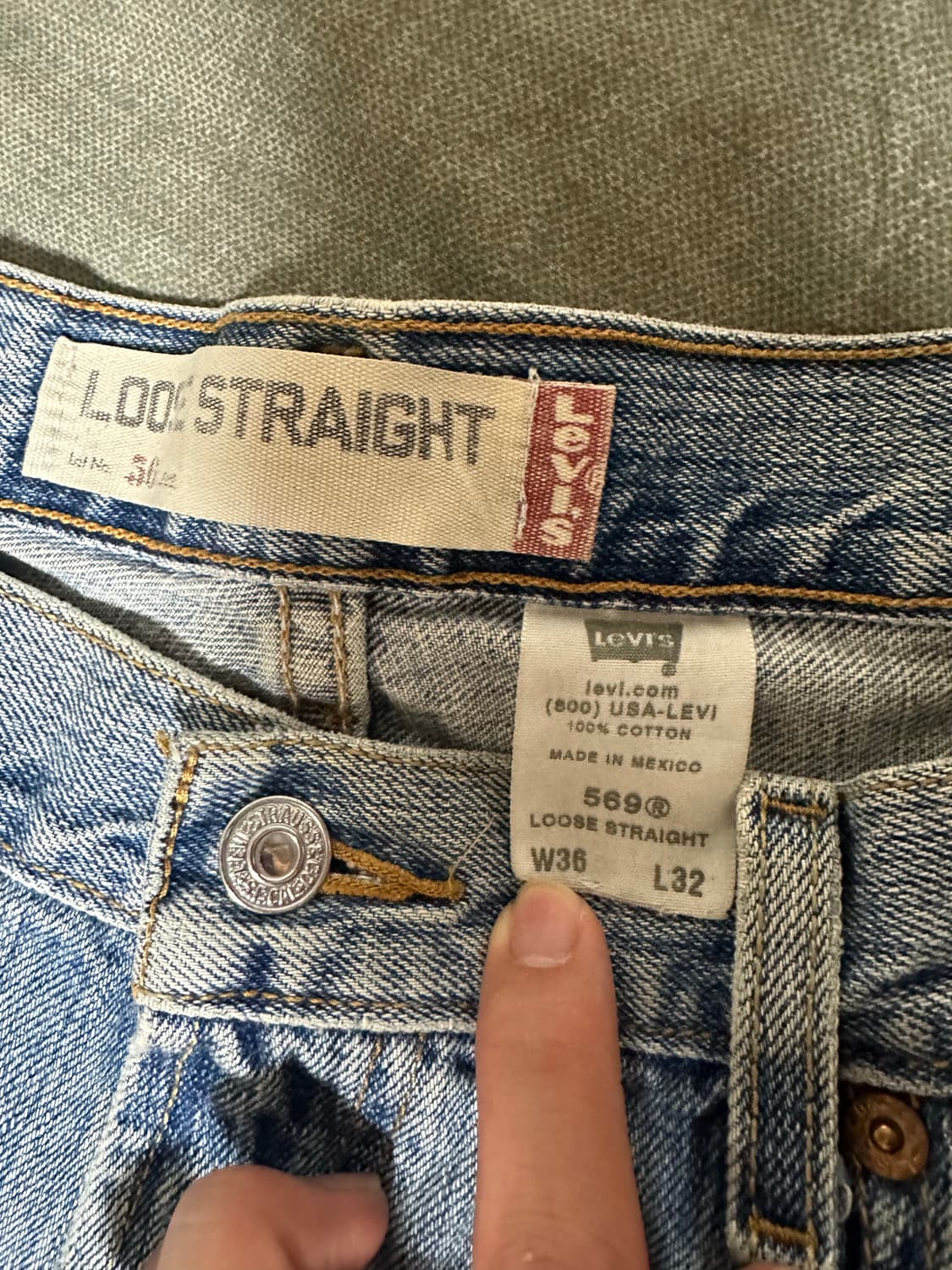 리바이스569 연청 36/32 상품이미지2
