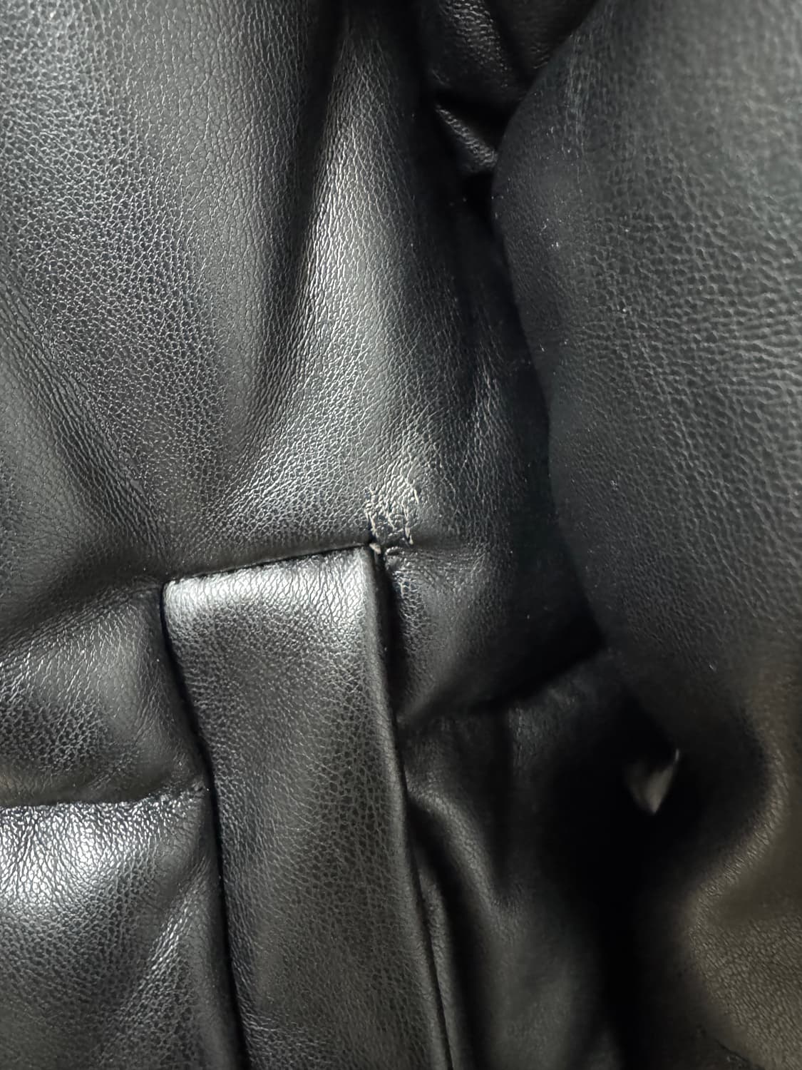 블랙 레더 숏패딩 free size 상품이미지4