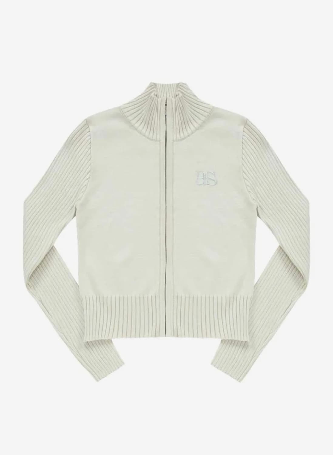 애즈온 마롱 니트 집업 베이지 상품이미지2