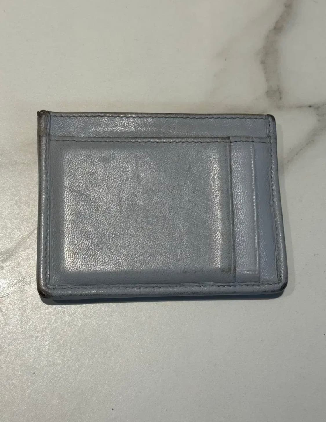 미우미우 마테라쎄 나파가죽 카드지갑 펄그레이 상품이미지3