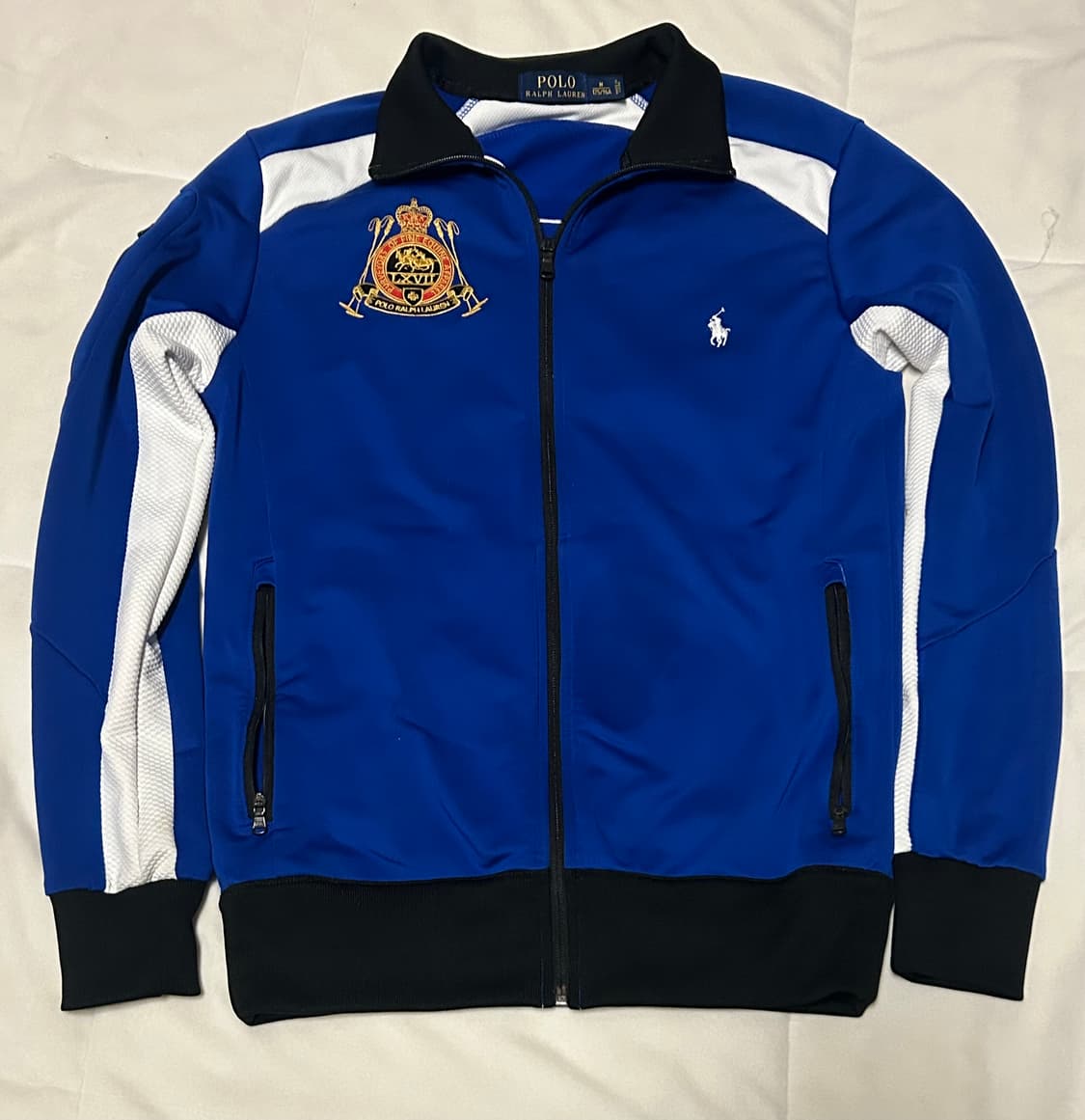 (택포)폴로 금장 블루 집업 져지 점퍼 상품이미지1