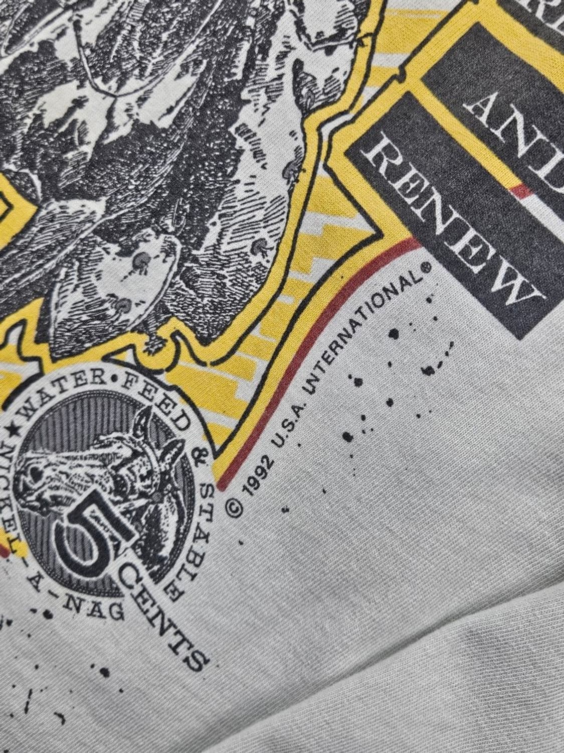 1992 USA 아메리카 브랜드 싱글스티치 롱슬리브 (L추정)/11629 상품이미지6