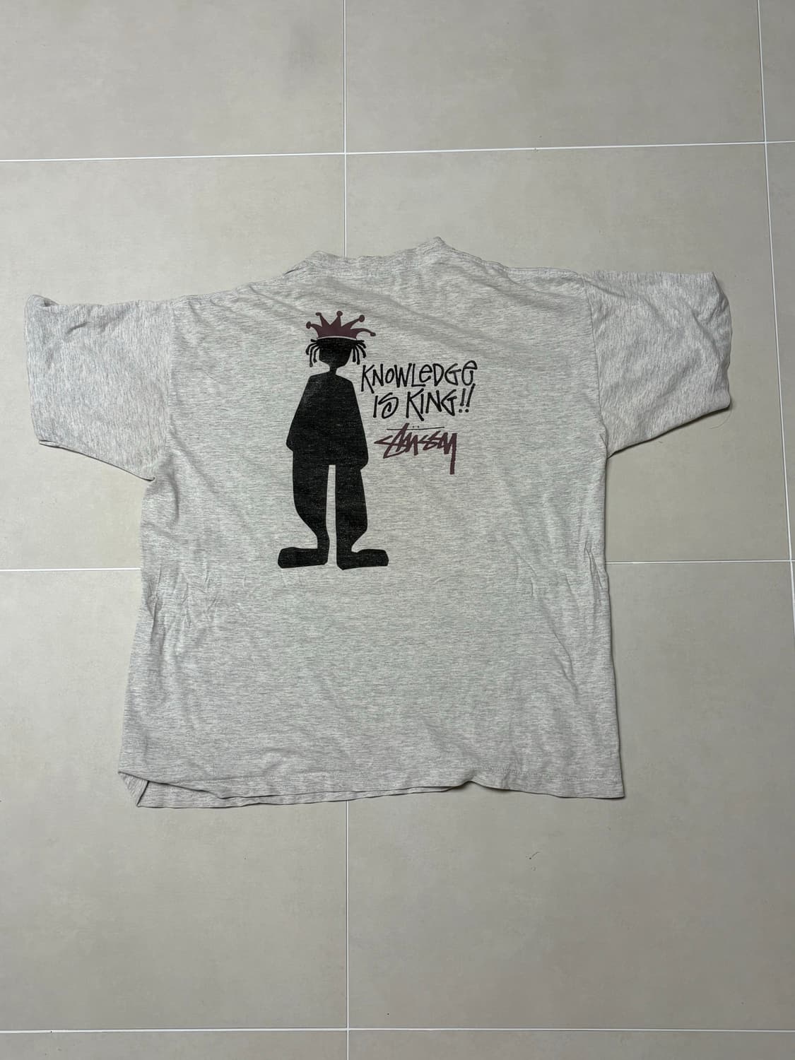 90s 스투시 ‘Knowledge is King’ 티셔츠 상품이미지1