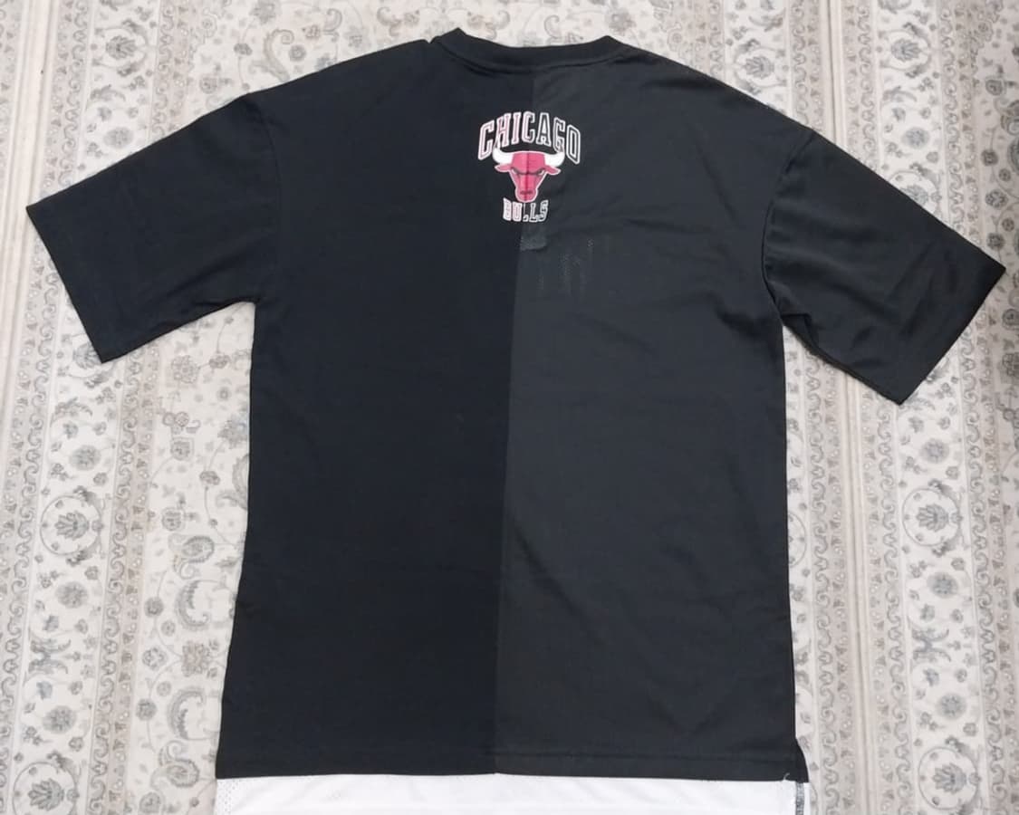 (새상품) NBA 시카고 불스 컬러블록 센트럴 디비젼 반팔티 M 상품이미지2
