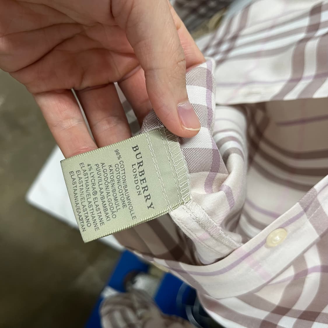 버버리 우먼 노바체크 셔츠 M 상품이미지4