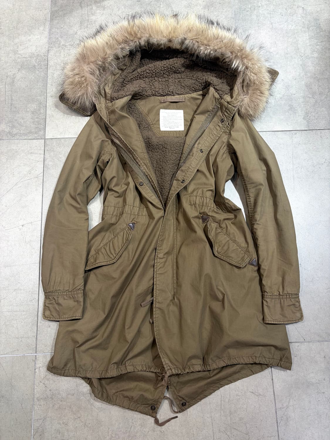 g.o.a 고아 하이넥 후리스 개파카 야상 상품이미지1