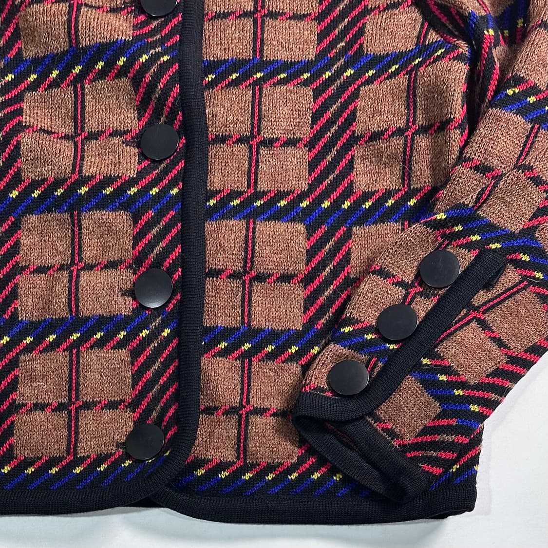 YSL 입생로랑 울 체크 가디건 상품이미지4