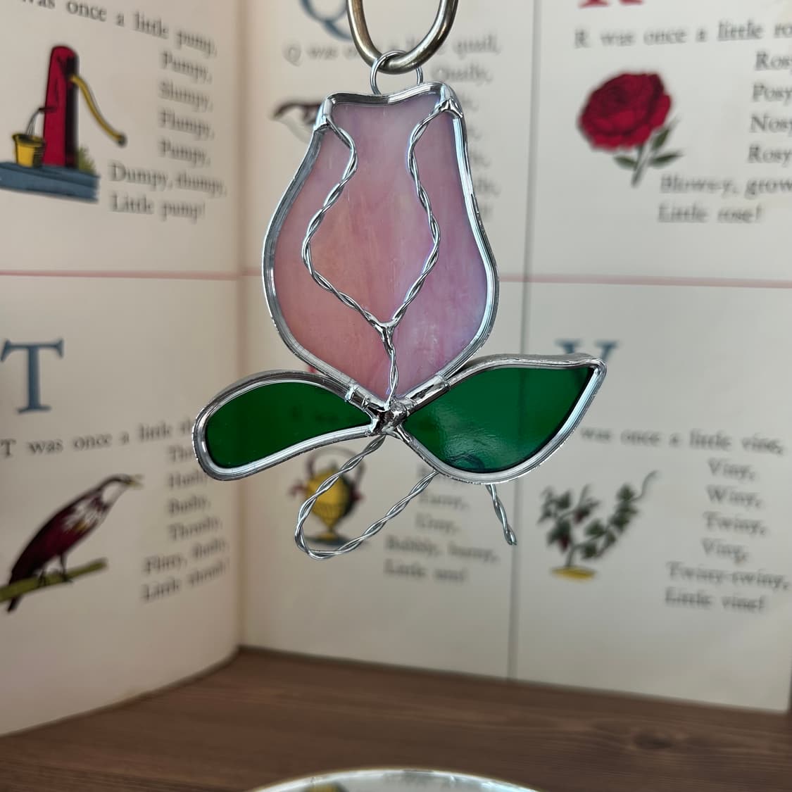 빈티지 스테인드글라스 꽃 튤립 소품 썬캐처 상품이미지4