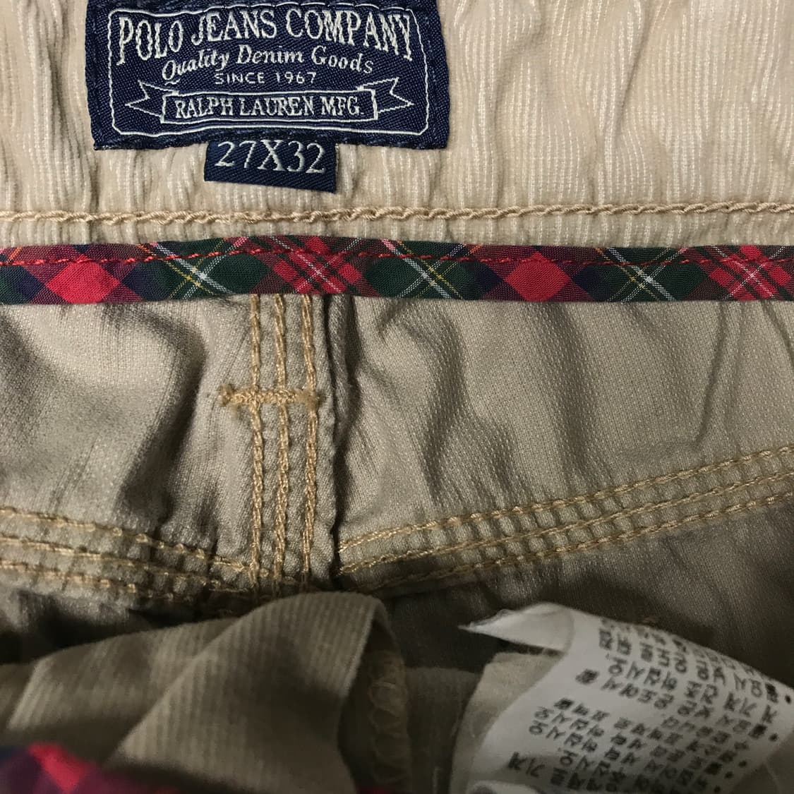 폴로 진스 코듀로이 팬츠 베이지 27/32(W) 상품이미지6