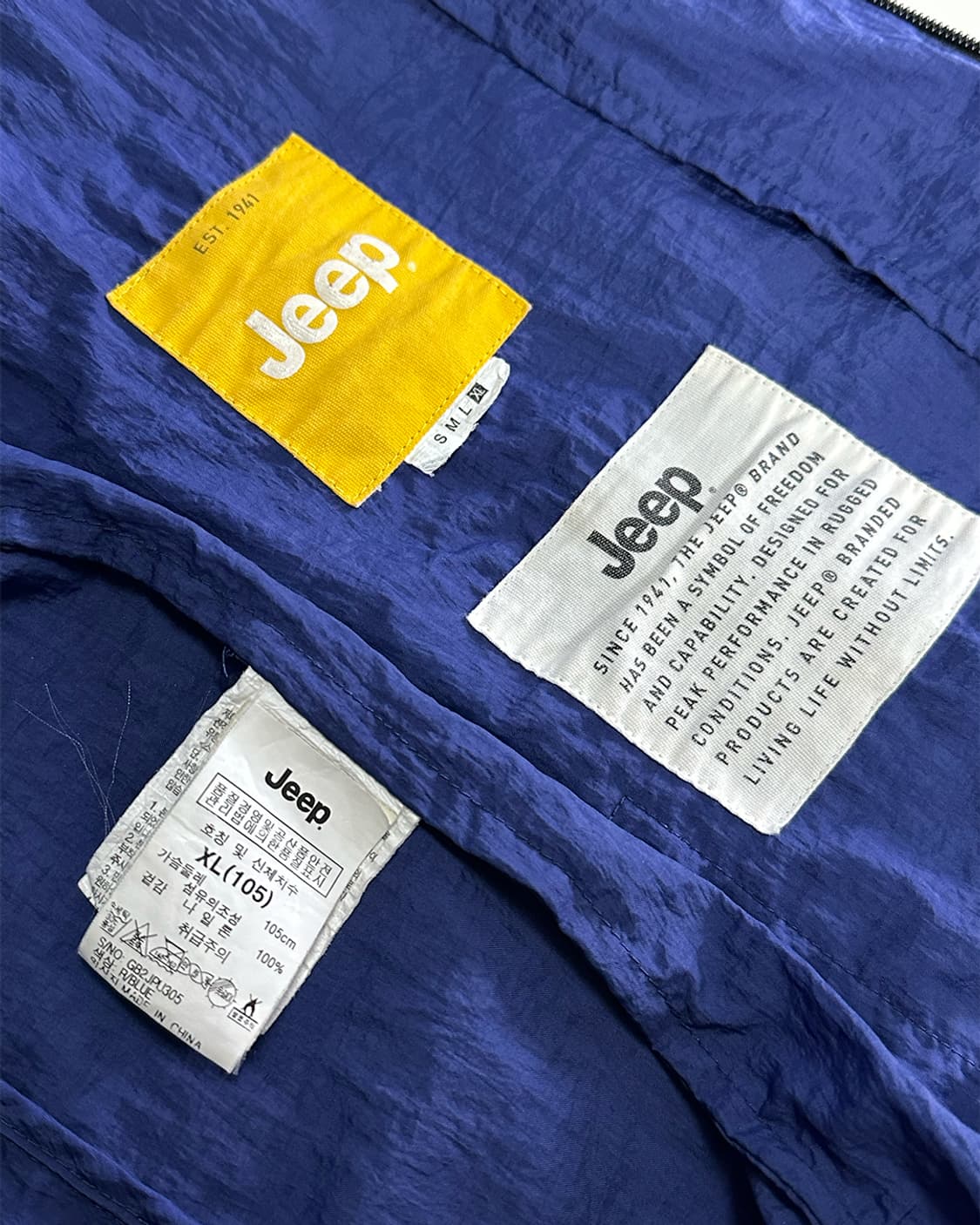 JEEP 바람막이 블루 상품이미지3