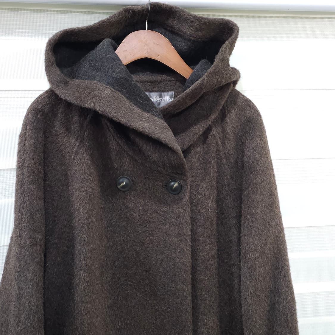 JAPAN 빈티지 알파카 더블 롱 후드 코트- 우먼프리 상품이미지2