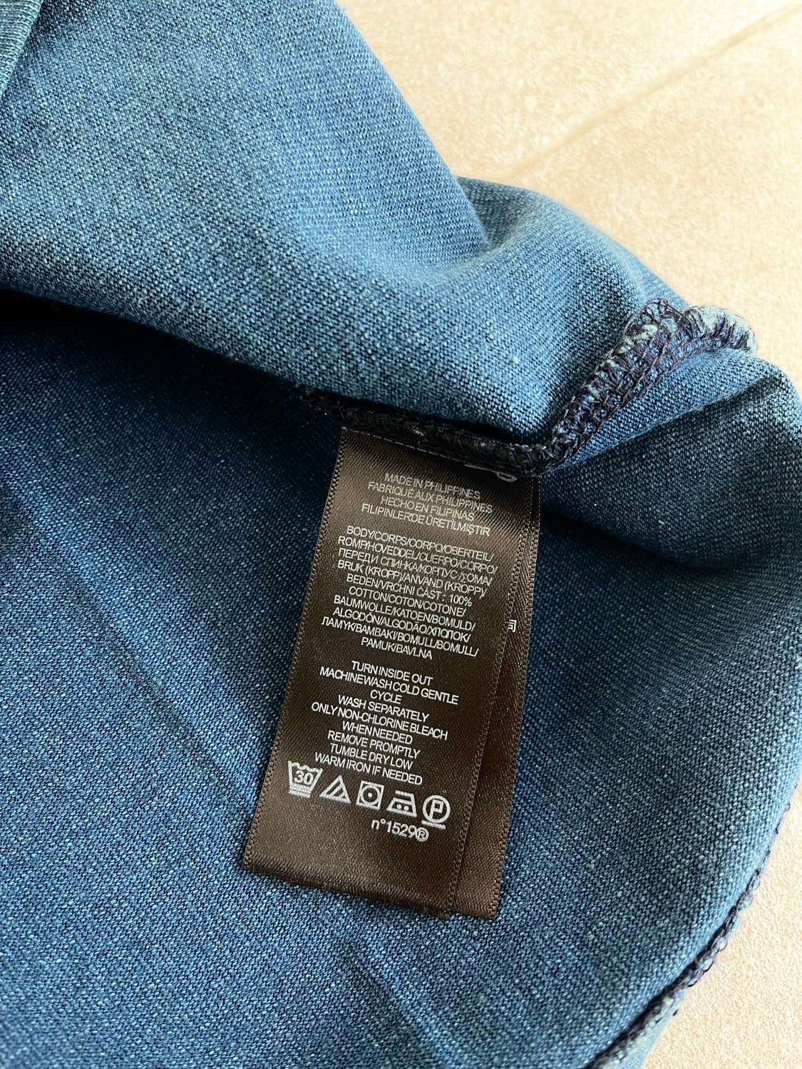 Double RL indigo v neck t shirt 상품이미지4