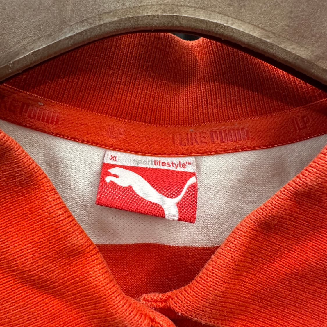 PUMA, Orange red Striped Polo PK Shirt 상품이미지7