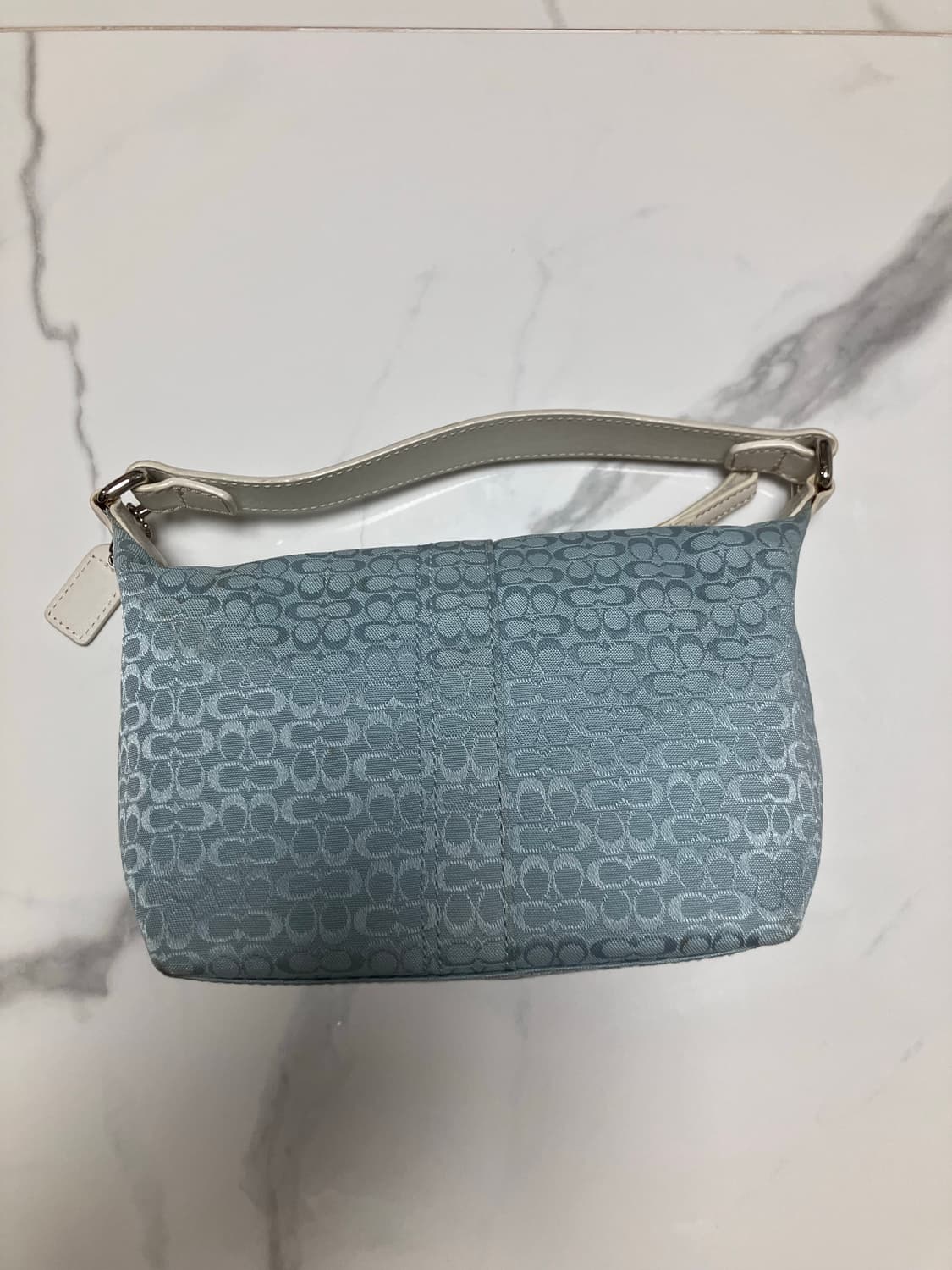 Y2K  코치 베이비 블루 미니 포셰트 백 모노그램 상품이미지1