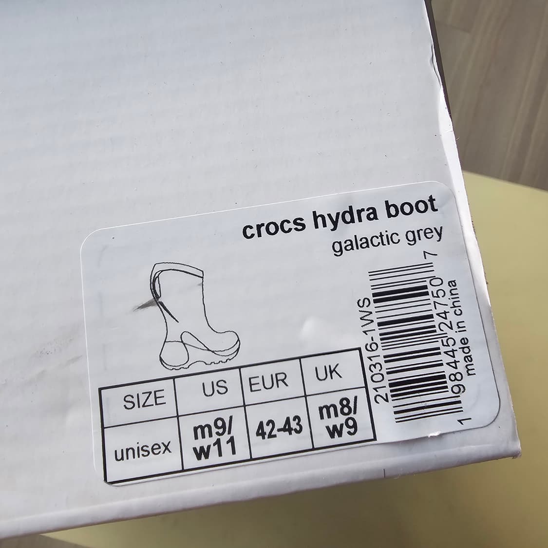 270 새제품 크록스 EXP 하이드라 부츠 갈락틱 그레이 장화 이지 남자 상품이미지9
