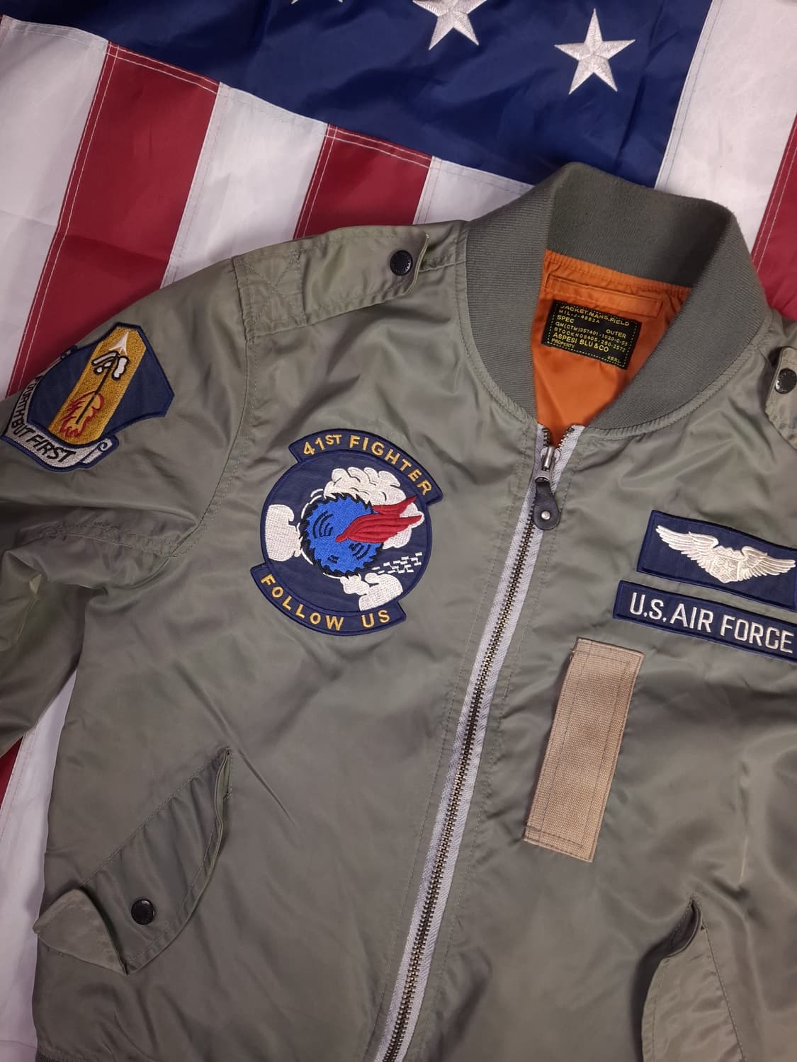 밀리터리 미공군 TYPE 패치 항공자켓 상품이미지2