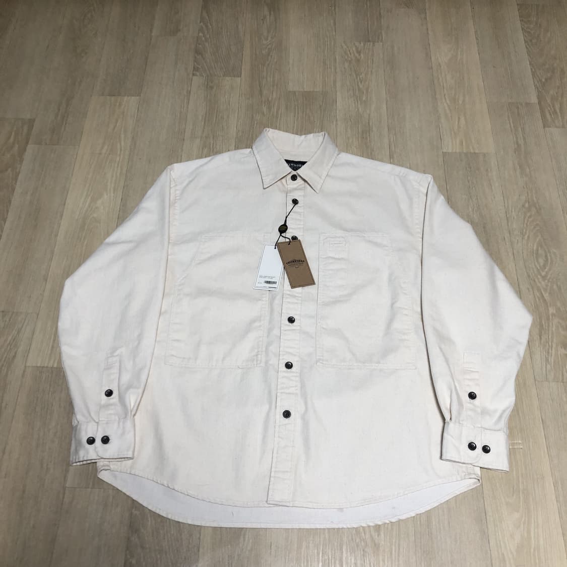 (L) 새상품 프리즘웍스 FRIZM WORKS 데님 카펜터 포켓 셔츠 상품이미지1