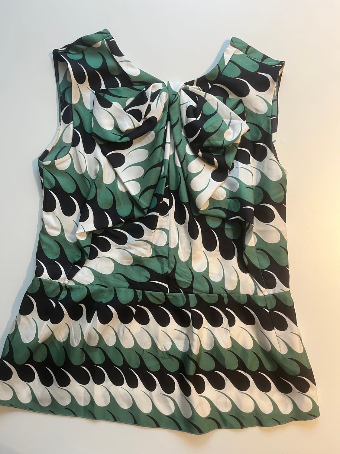 MARNI 마르니 리조트컬렉션 웨이브패턴 보우 실크 블라우스 상품이미지9