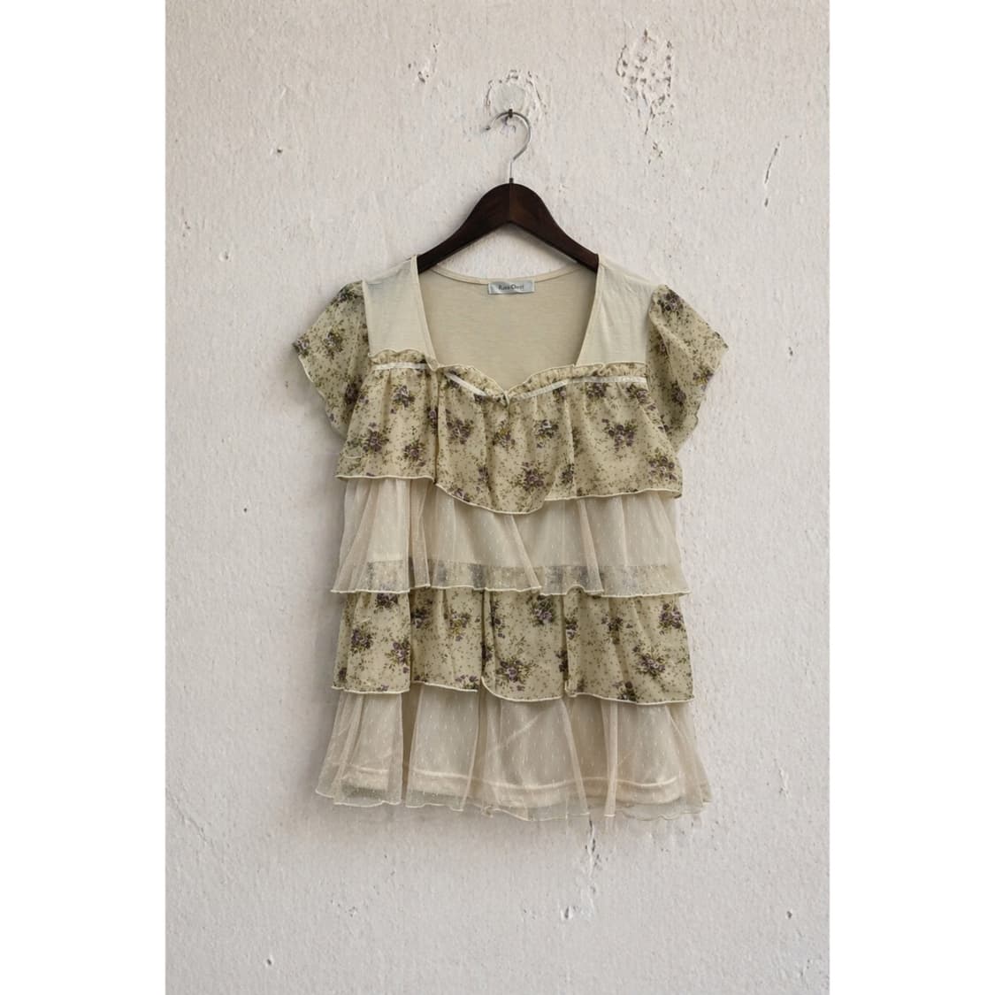 연두 꽃잎 블라우스 상품이미지2