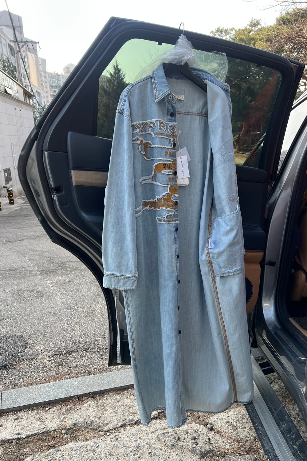 와이프로젝트 로고 엠브로이드 로브코트/원피스/트렌치 상품이미지6