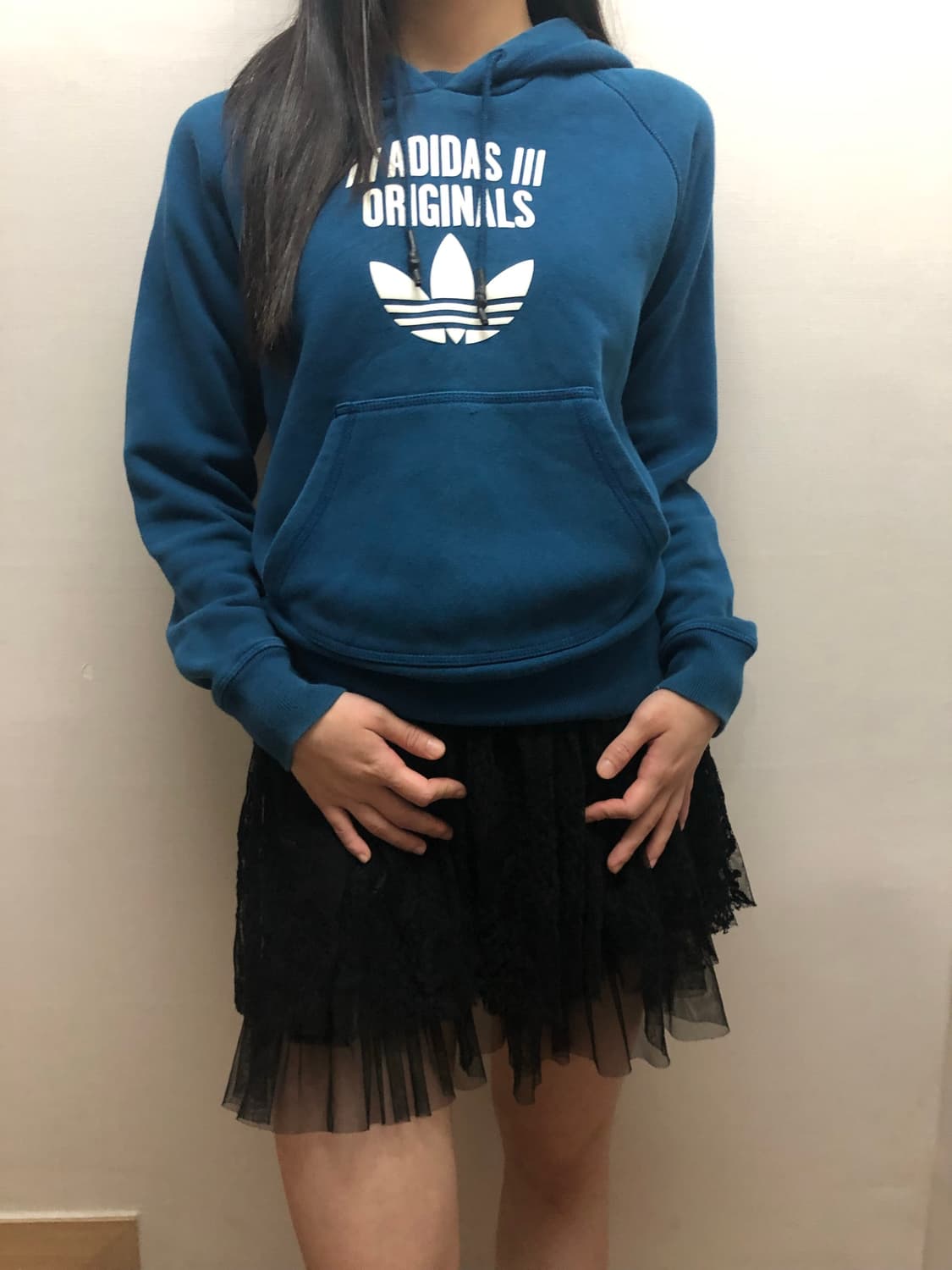 빈티지 아디다스 블루 파이어버드 후디 상품이미지1