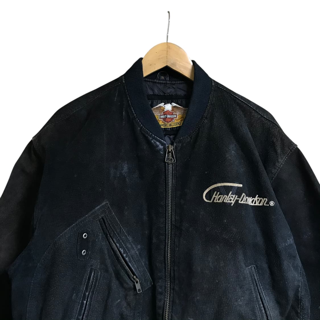 할리데이비슨 세무가죽 블루종자켓 상품이미지3