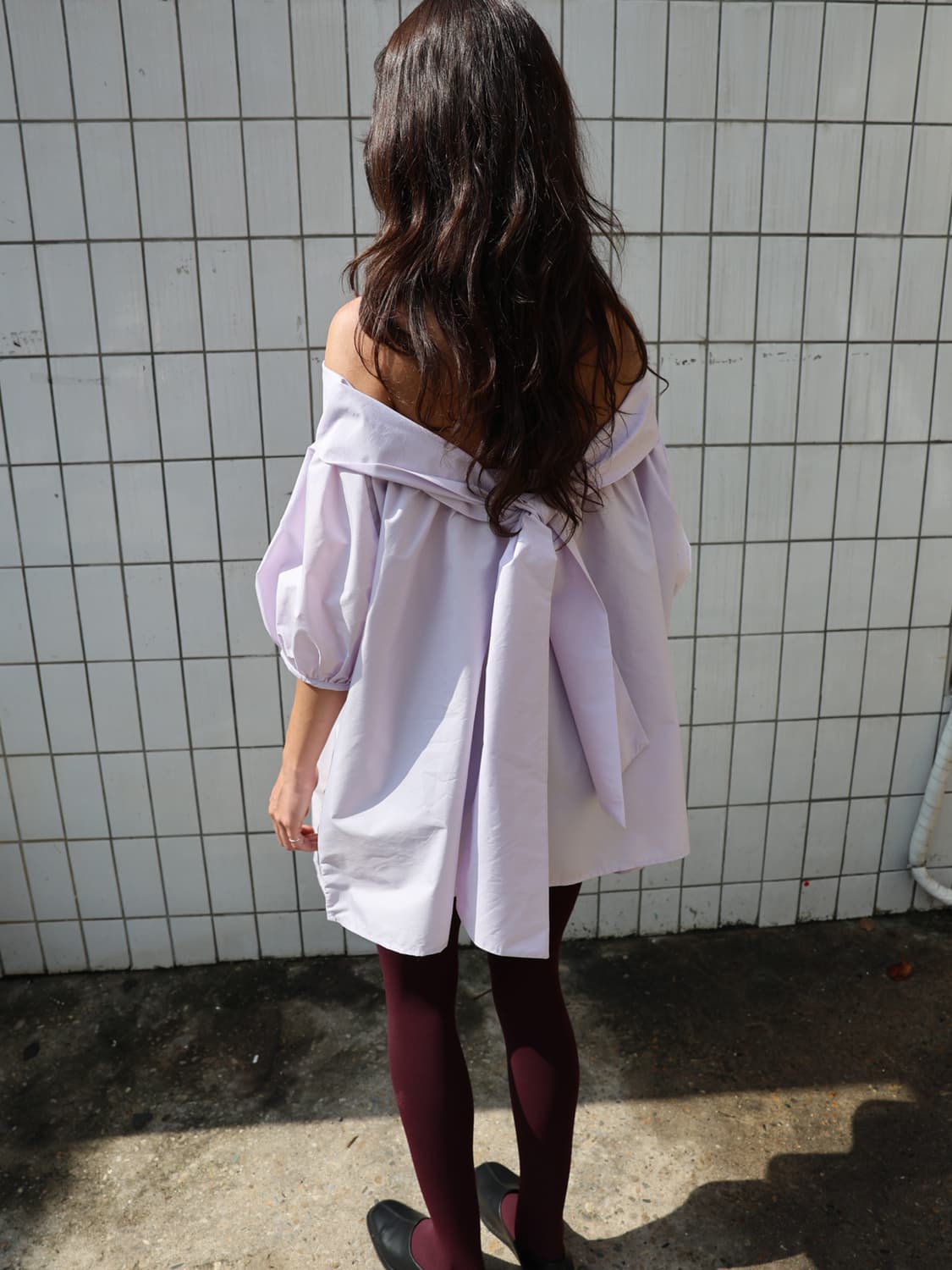 amorshaee BACK RIBBON TOP 새상품 상품이미지6