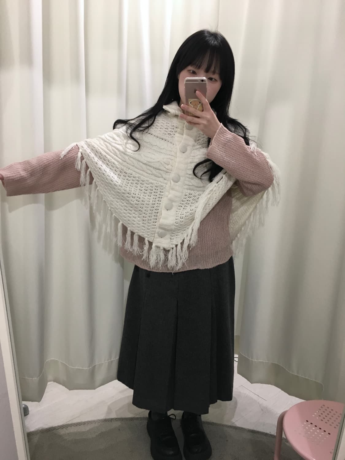 사와코 케이프 가디건 상품이미지2