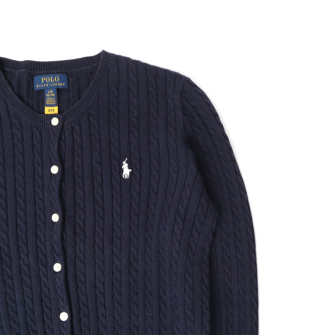 폴로 랄프로렌 네이비 코튼 니트 가디건 상품이미지3