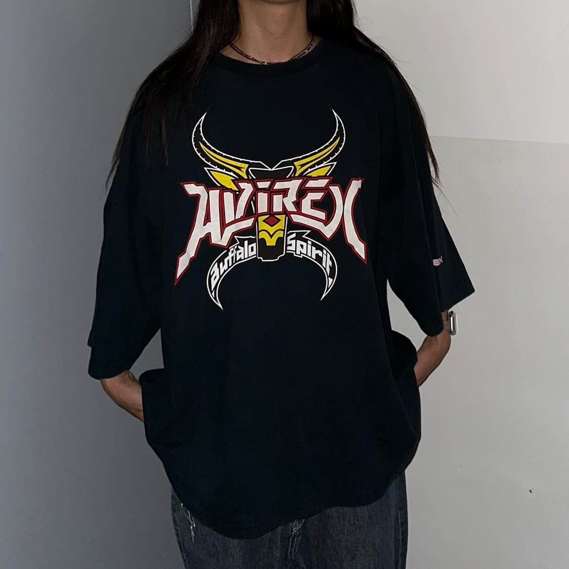 90‘s avirex cow big t-shirt 상품이미지3
